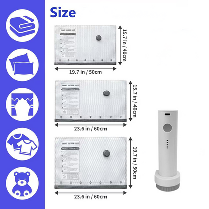 💥LAST DAY 60%OFF🔥Cordless Travel Vacuum Storage Compression Bag Set