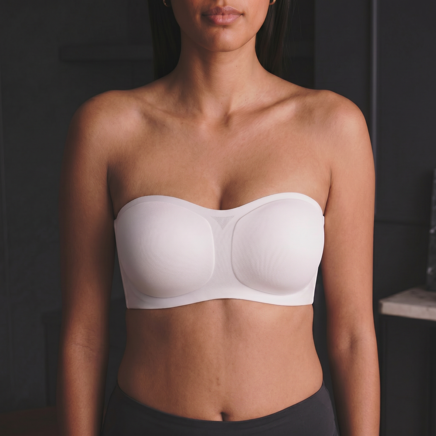 💞Womens Strapless Bras Push Up Bandeau Bra Non Slip Wireless Supportive Padded Bras Seamless Comfortable Tube Jelly Bra