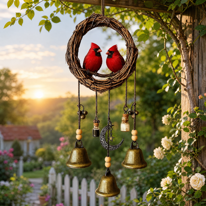 Love birds Wind Chime - Handcrafted Rustic Home