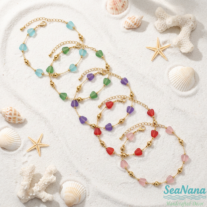 🌊Ocean's Treasure Sea Glass Bracelet