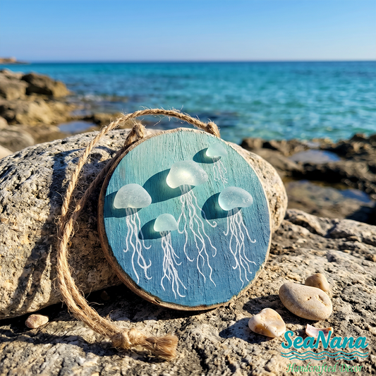 🌊Sea Glass Jellyfish Pendant