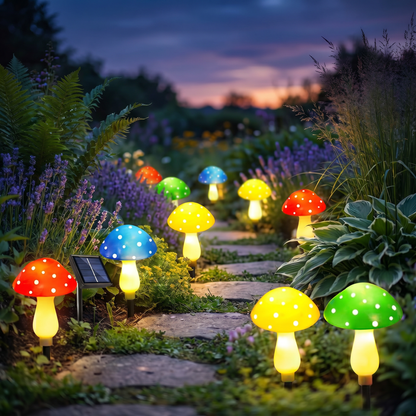 🍄LED Solar Mushroom String Lights
