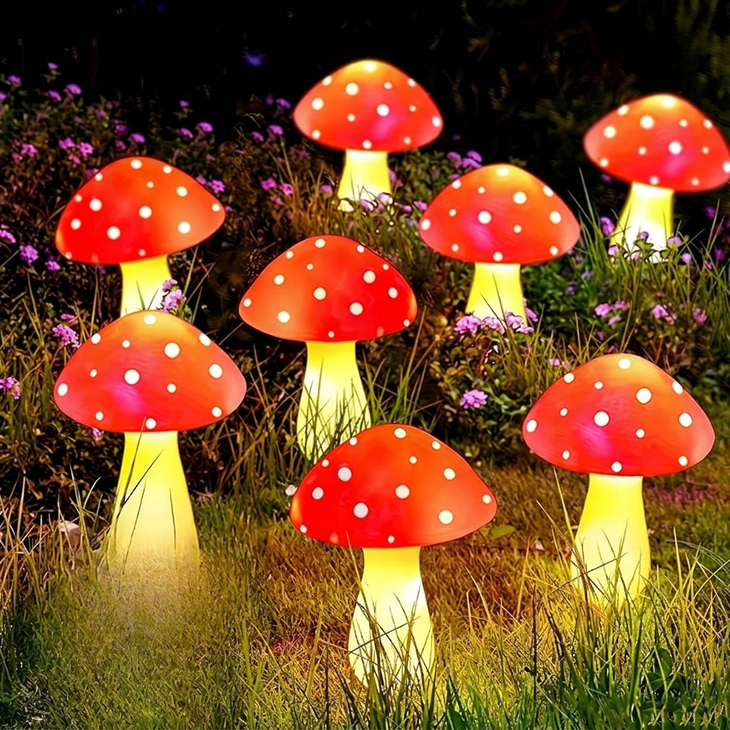🍄LED Solar Mushroom String Lights