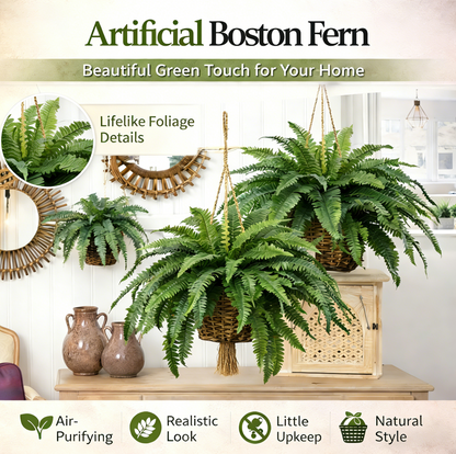 🔥 Mother’s Day Flash Sale 🌱 UV Resistant Ferns Artificial Plants Large for Planters, Office & Home Decor, Outdoor & Indoor