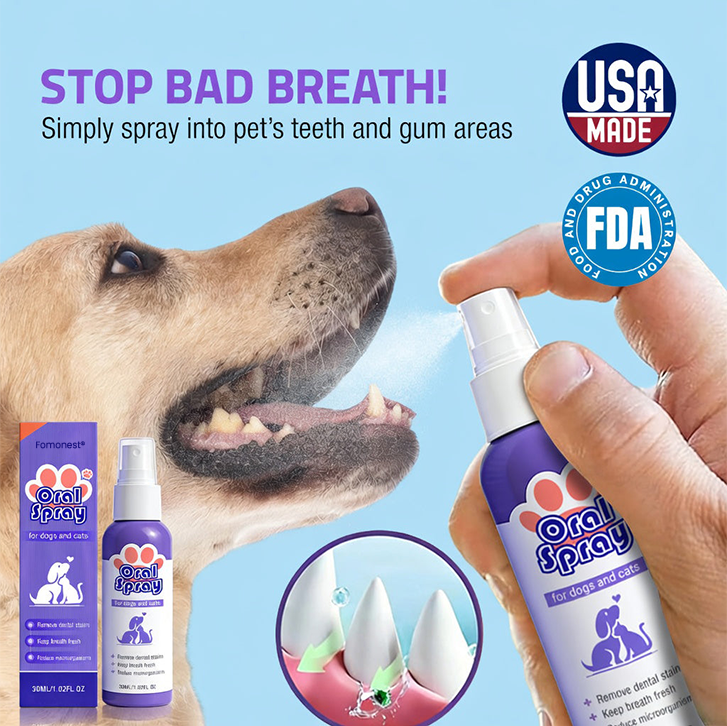 Pet Oral Spray ✅ Freshen Breath, Remove Tartar & Promote gum regeneration, stabilize teeth 🦷