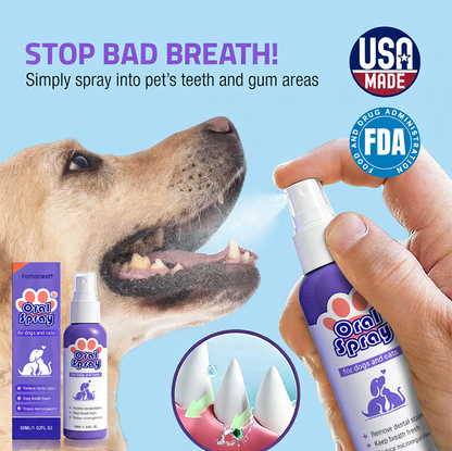 Pet Oral Spray ✅ Freshen Breath, Remove Tartar & Promote gum regeneration, stabilize teeth 🦷