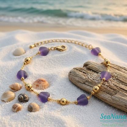 🌊Ocean's Treasure Sea Glass Bracelet