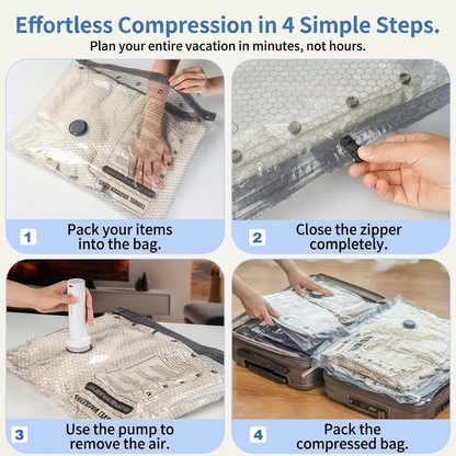 💥LAST DAY 60%OFF🔥Cordless Travel Vacuum Storage Compression Bag Set