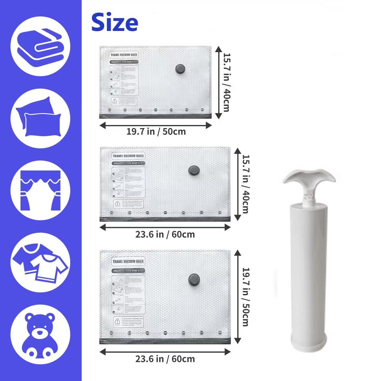 💥LAST DAY 60%OFF🔥Cordless Travel Vacuum Storage Compression Bag Set