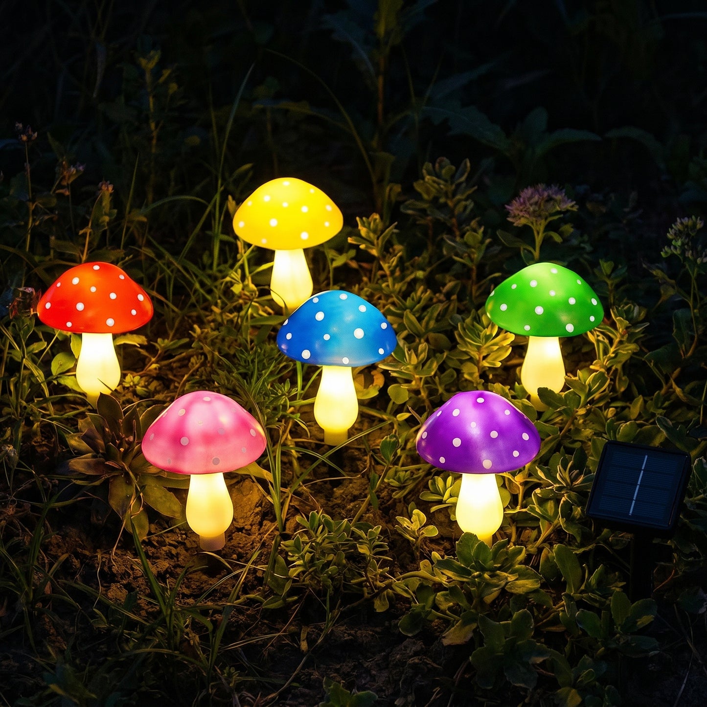🍄LED Solar Mushroom String Lights