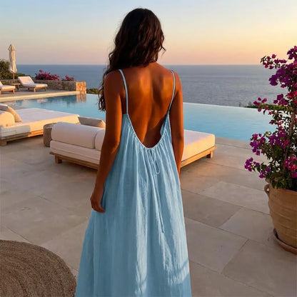 Lady's backless home sleeping suit