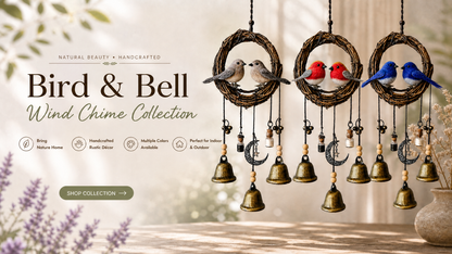 Love birds Wind Chime - Handcrafted Rustic Home