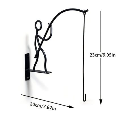 🎣 Creative Iron Wall Bracket - Transform Your Walls into Living Art