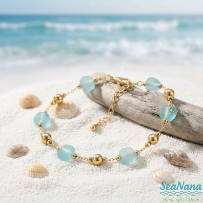 🌊Ocean's Treasure Sea Glass Bracelet