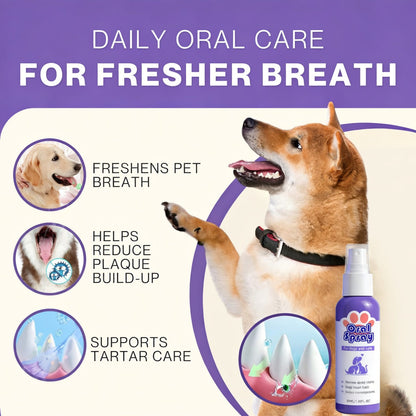 Pet Oral Spray ✅ Freshen Breath, Remove Tartar & Promote gum regeneration, stabilize teeth 🦷