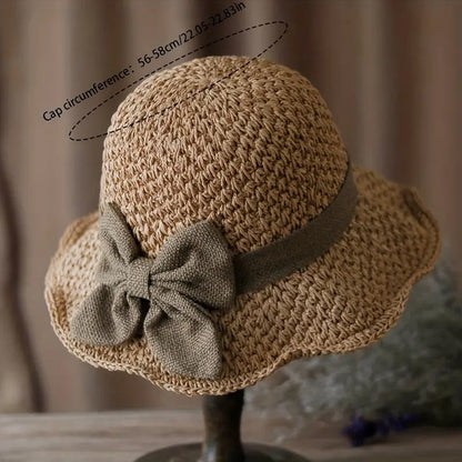 Mother's Day 70% off🌞Elegant Woven Straw Sun Hat with Bow