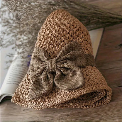 Mother's Day 70% off🌞Elegant Woven Straw Sun Hat with Bow