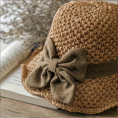 Mother's Day 70% off🌞Elegant Woven Straw Sun Hat with Bow