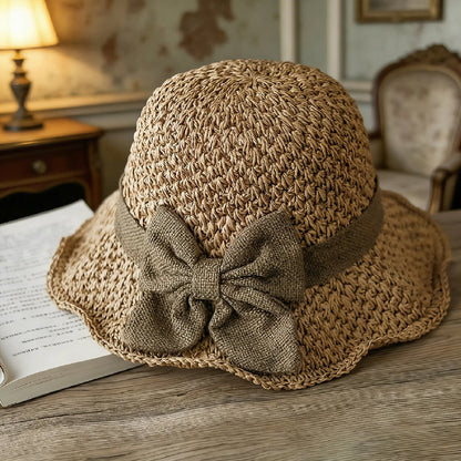 Mother's Day 70% off🌞Elegant Woven Straw Sun Hat with Bow