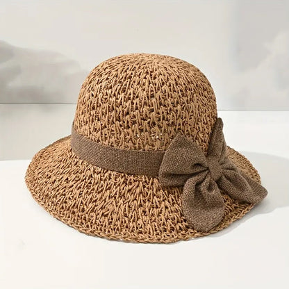 Mother's Day 70% off🌞Elegant Woven Straw Sun Hat with Bow