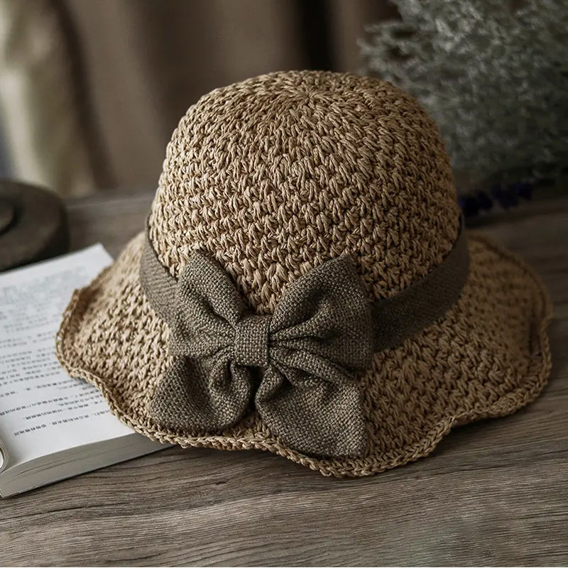 Mother's Day 70% off🌞Elegant Woven Straw Sun Hat with Bow