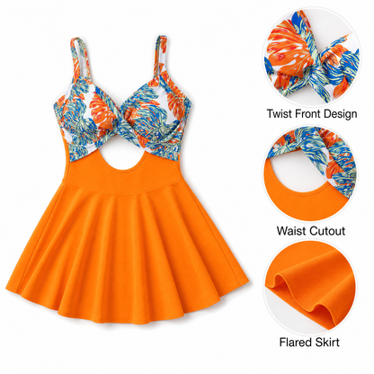 🔥Last Day 50% OFF🩱Super slimming women's openwork one-piece swimsuit dress