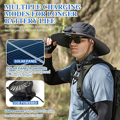 Mother's Day 50% off🔥Ultralight Solar Fan Sun Hat