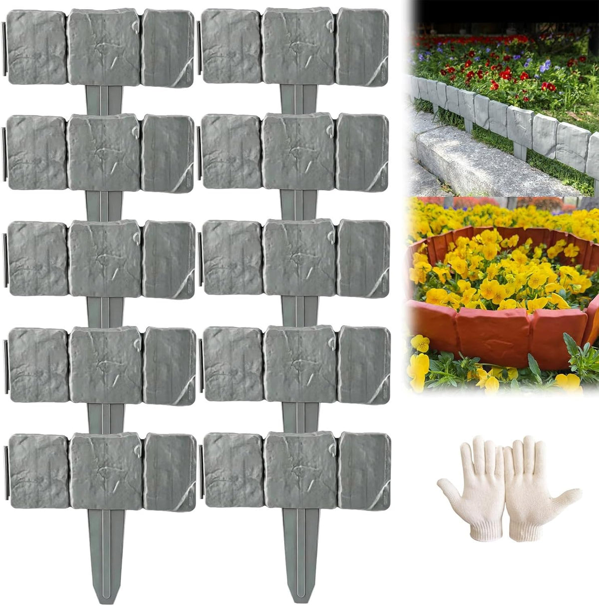 Imitation Stone Garden Fence – DIY Garden Edging Border